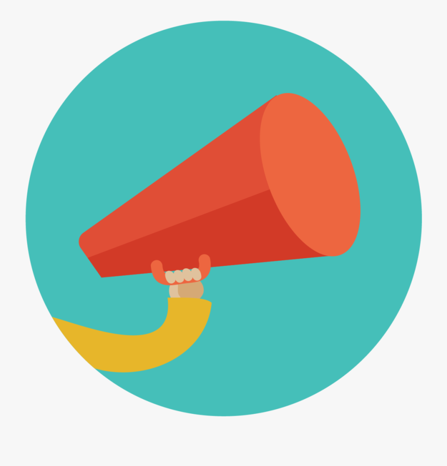Transparent Red Megaphone Clipart - Circle, Transparent Clipart