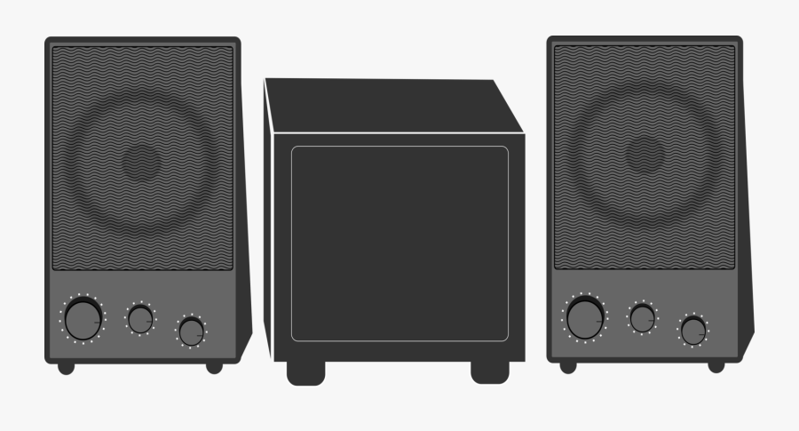 Loudspeaker,computer Speaker,multimedia - Music Speakers Transparent, Transparent Clipart