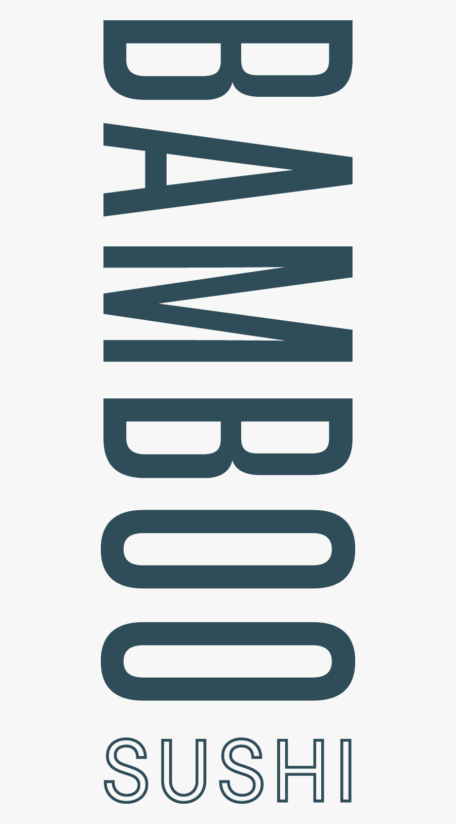 Bamboo Logotype Blue, Transparent Clipart