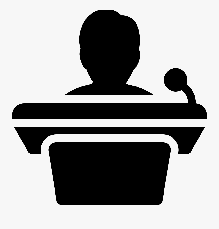 Podium Z M??wc?? Icon Speaker At Podium Icon , Free Transparent Clipart