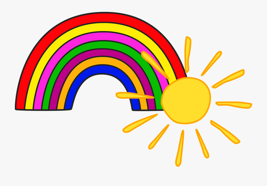 Sun Rainbow Kids Free Picture - Clip Art, Transparent Clipart