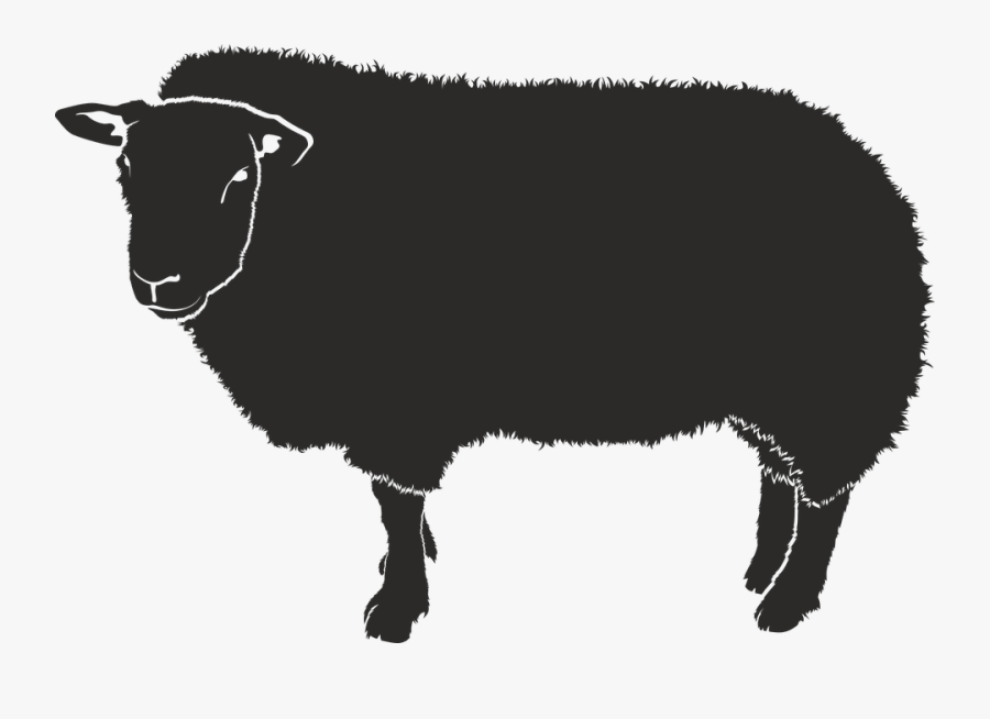 Sheep Silhouette Clip Art - Silhouette Sheep Clip Art, Transparent Clipart