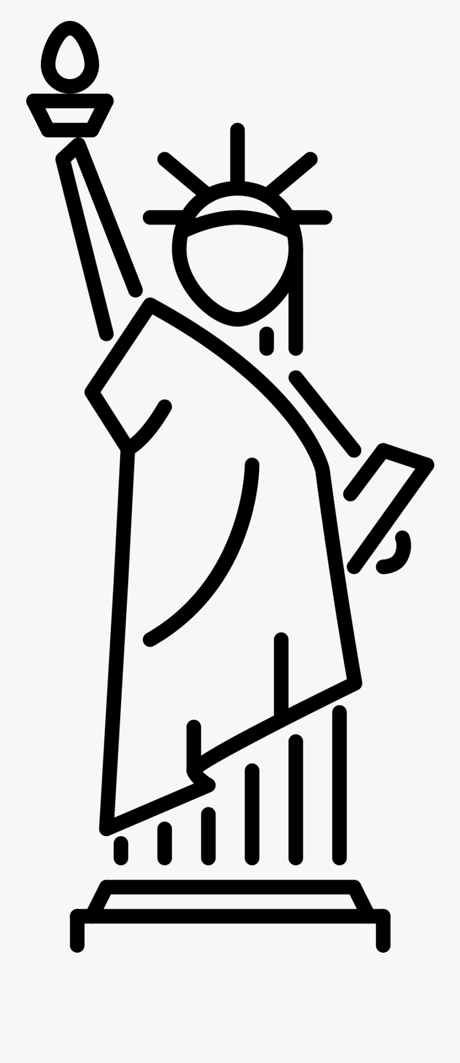 Statue Of Liberty Clipart Easy, Transparent Clipart