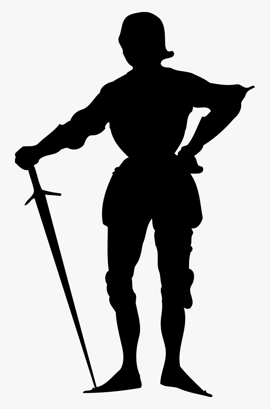 Knight Silhouette - Silhouette Of Black Knight, Transparent Clipart
