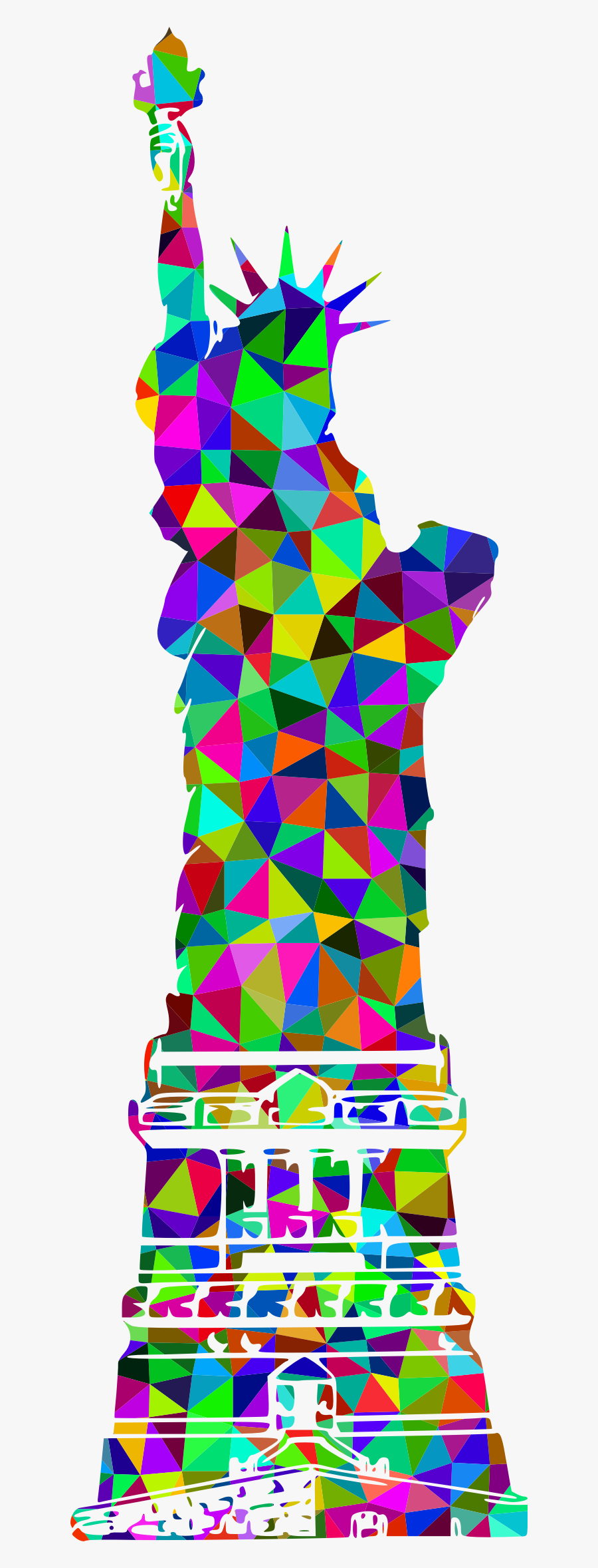 Big Image - Rainbow Statue Of Liberty, Transparent Clipart
