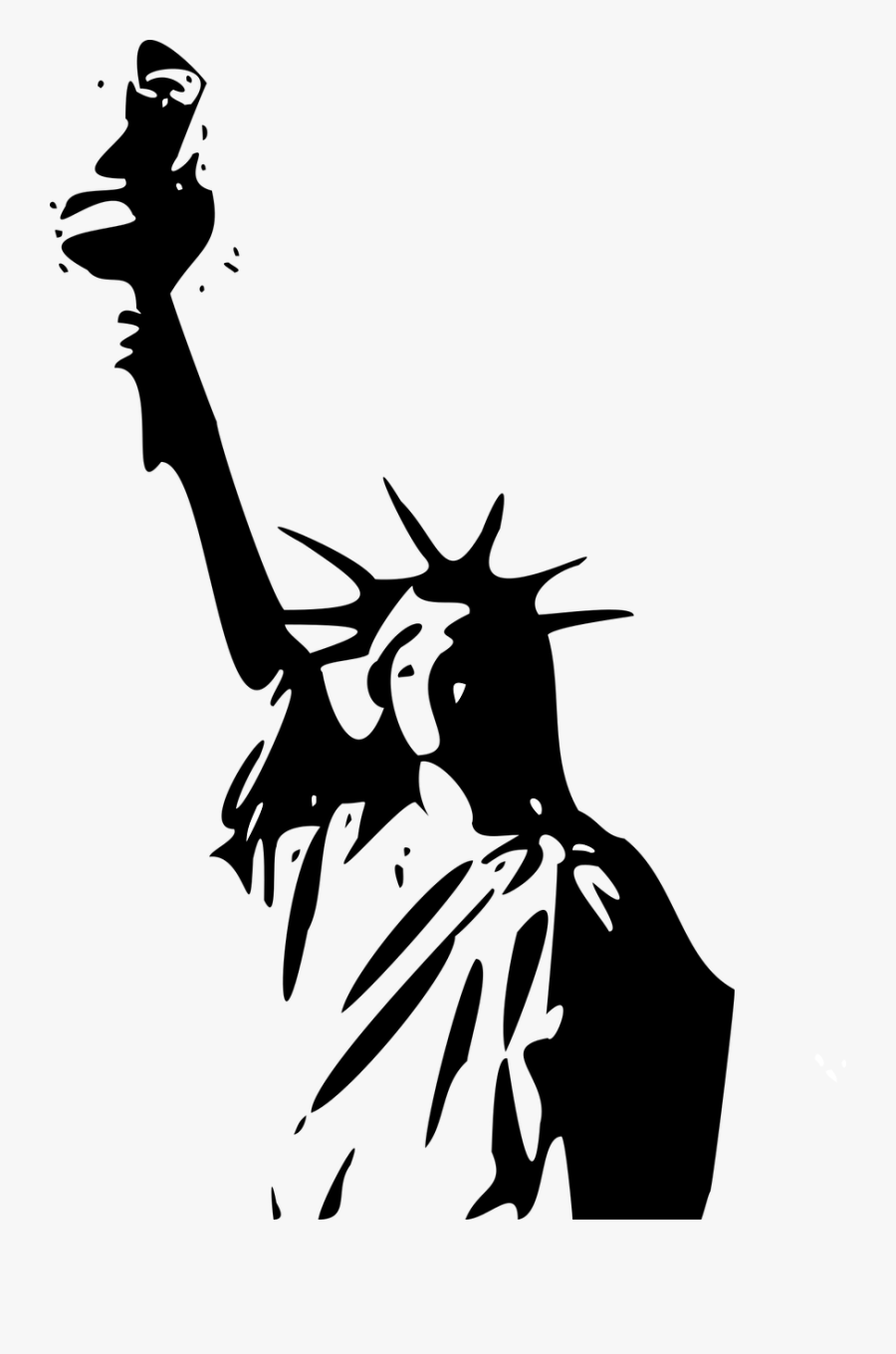 Statue New York Freedom - Statue Of Liberty Freedom Art, Transparent Clipart