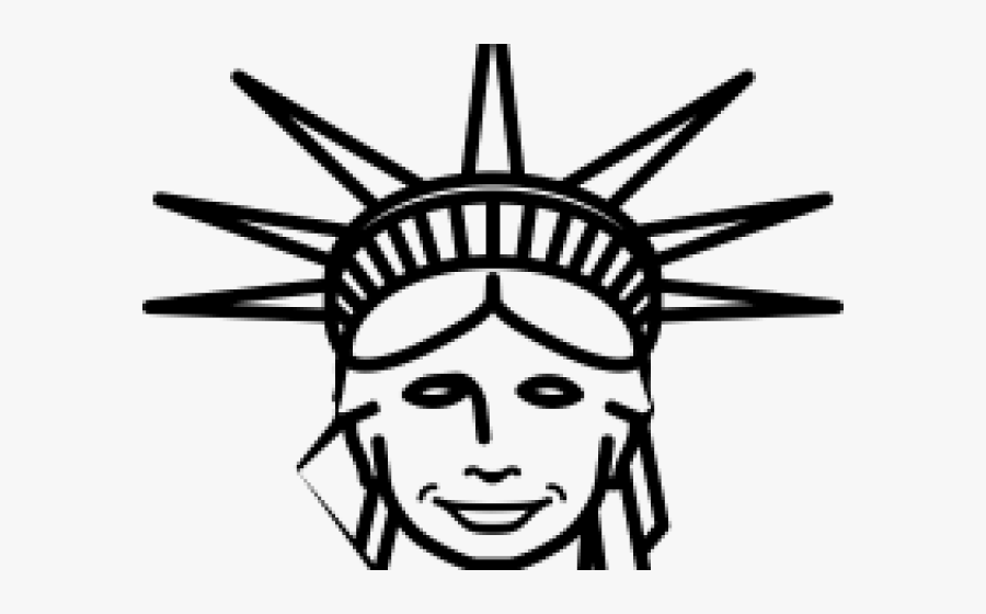 Statue Of Liberty Clipart Drawing - Crown Of Statue Of Liberty Drawing, Transparent Clipart