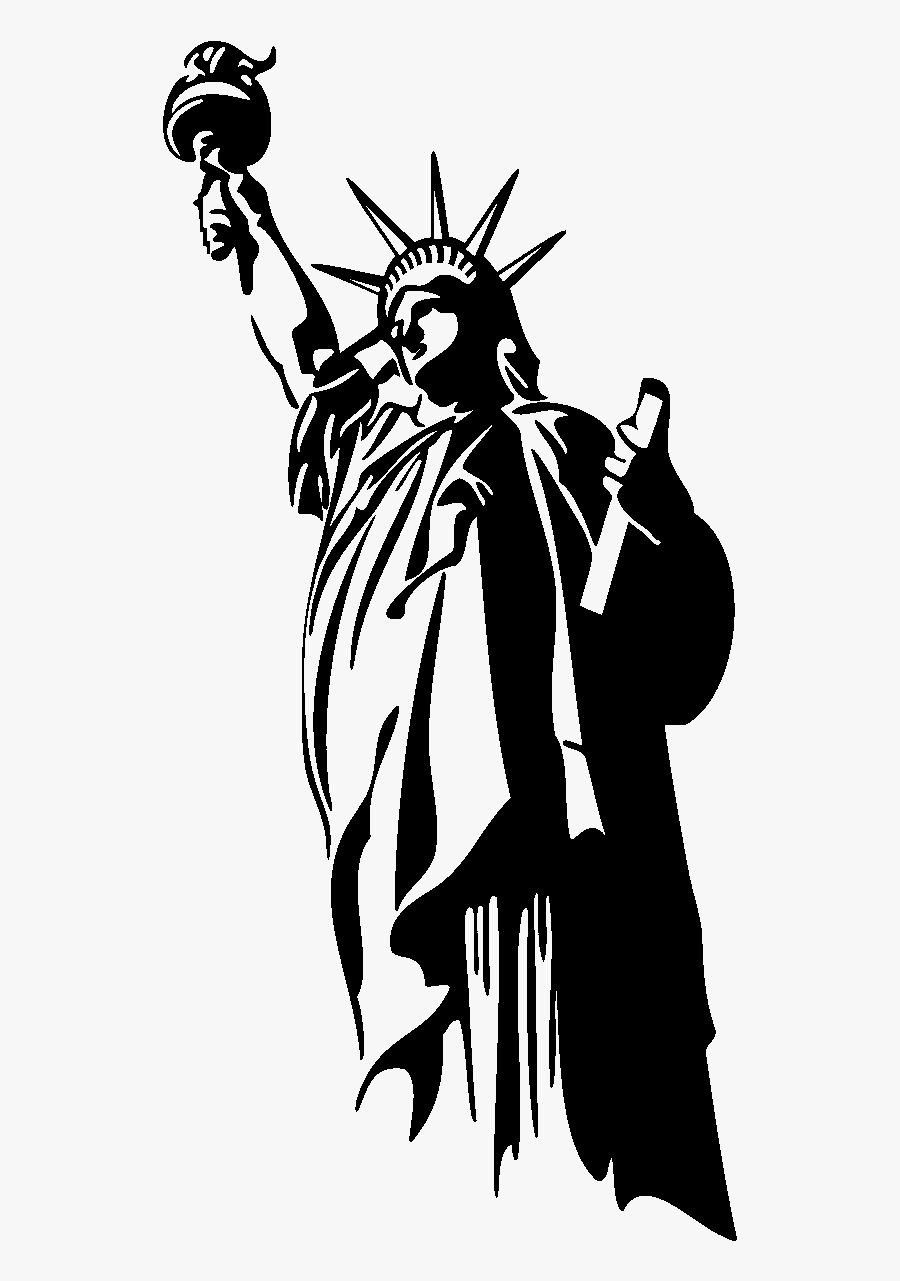 Statue Of Liberty Drawing Clip Art - Statue De La Liberté Croquis, Transparent Clipart