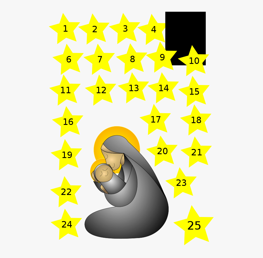 Advent Calender - Calendario Dell Avvento Cristiano, Transparent Clipart