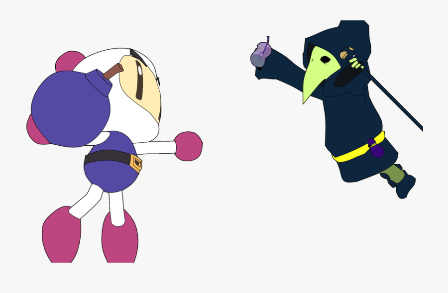 Bomberman Vs Plague Knight Transparent Background By - Cartoon, Transparent Clipart