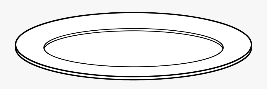 Plate Clipart Black And White - Circle, Transparent Clipart