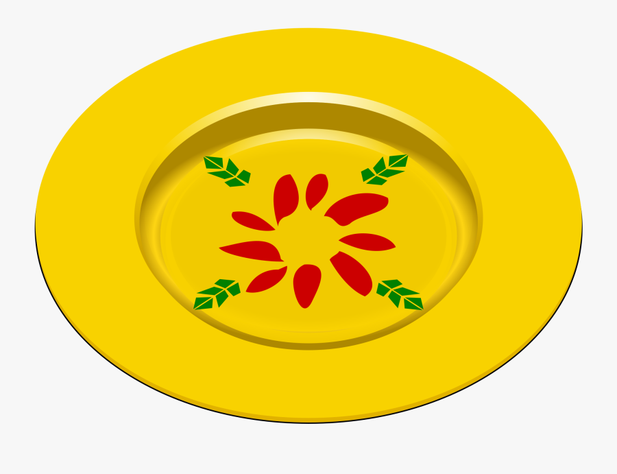 Plate,flower,food - Dish Clipart, Transparent Clipart
