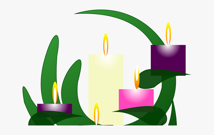 Clip Art Advent Candles - Third Sunday Of Advent Candles, Transparent Clipart