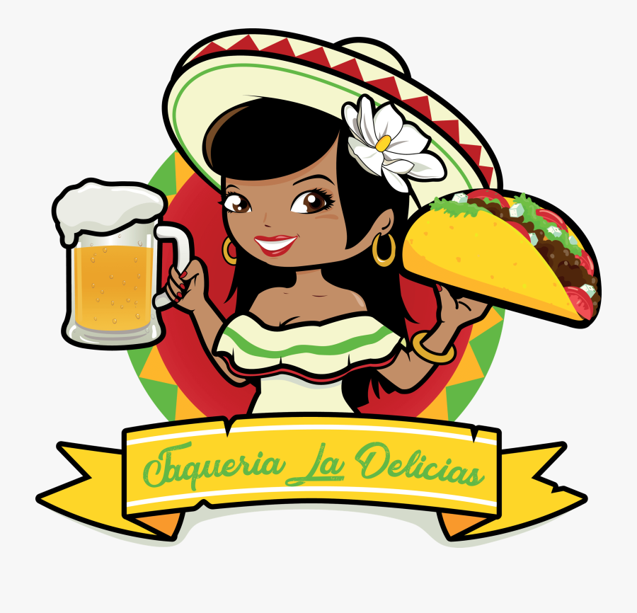 Mexican Cuisine Woman Clip - Dibujo Comida Mexicana Animada, Transparent Clipart