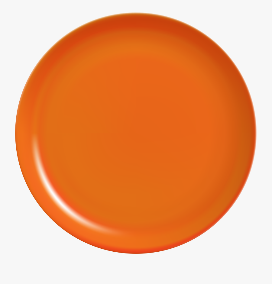 Orange Plate Png Clip Art - Circle, Transparent Clipart