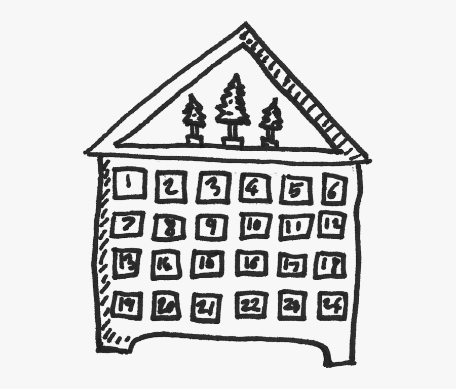 Advent Calendar Sketch, Transparent Clipart