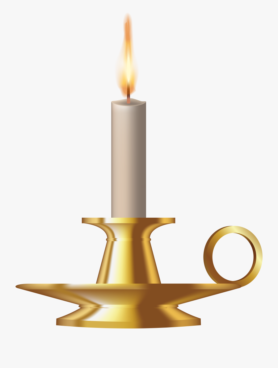 Gold Candlestick Png Clip Art, Transparent Clipart