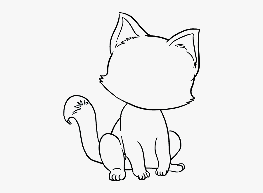 How To Draw Kitten - Cartoon, Transparent Clipart