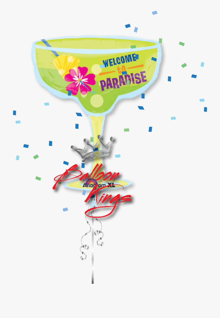 Margarita Paradise Glass - Wine Glass, Transparent Clipart