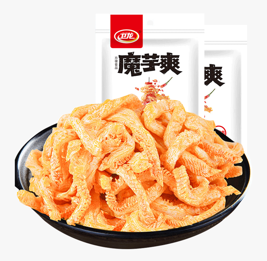 Wei Long Spicy Konjac Shuangsu Mao Wei Zero Food Snacks - 卫 龙 魔芋 丝, Transparent Clipart
