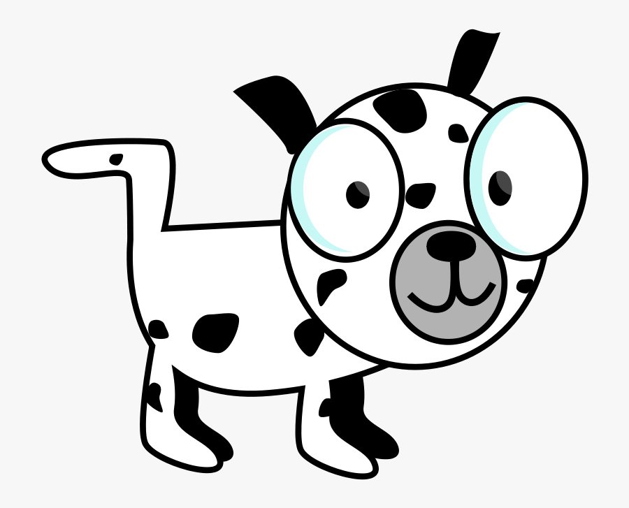 Dalmatian Clip Art - Free Cartoon Black And White Dog, Transparent Clipart