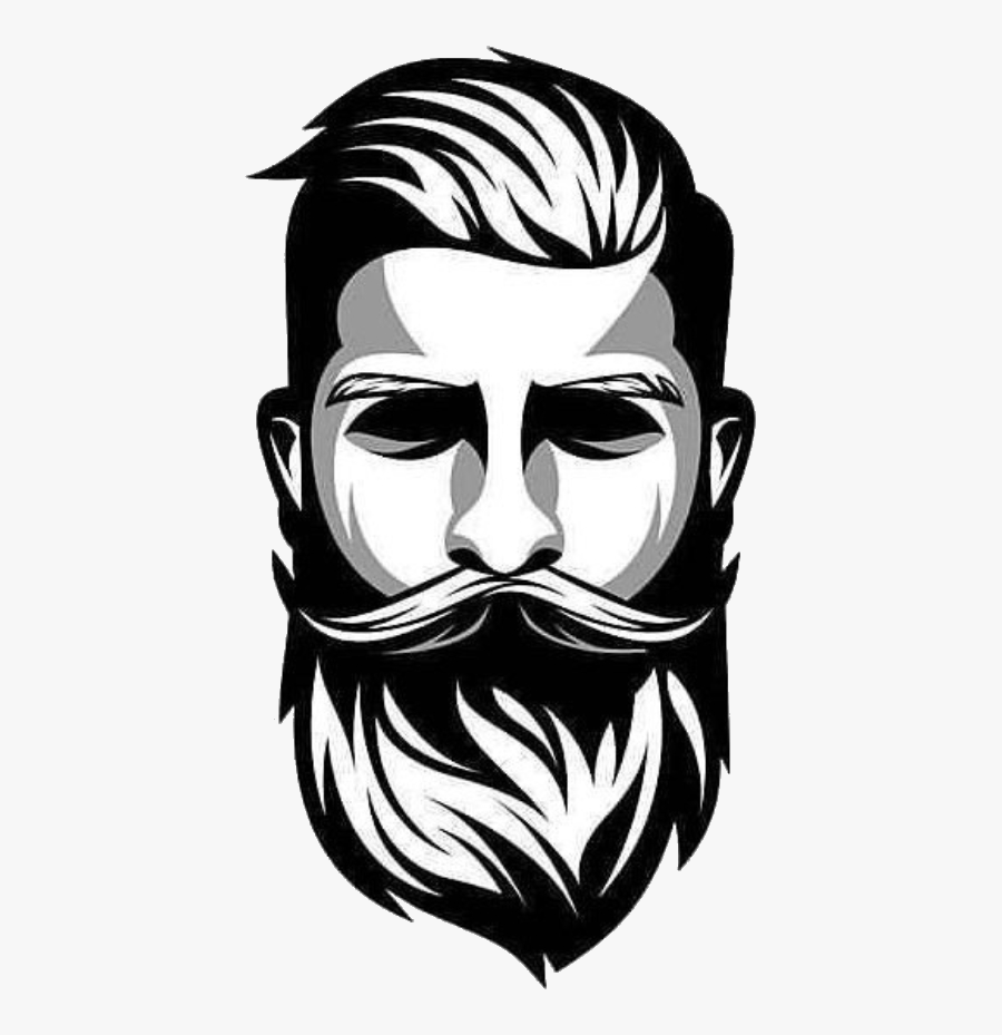 Beard Logo, Transparent Clipart