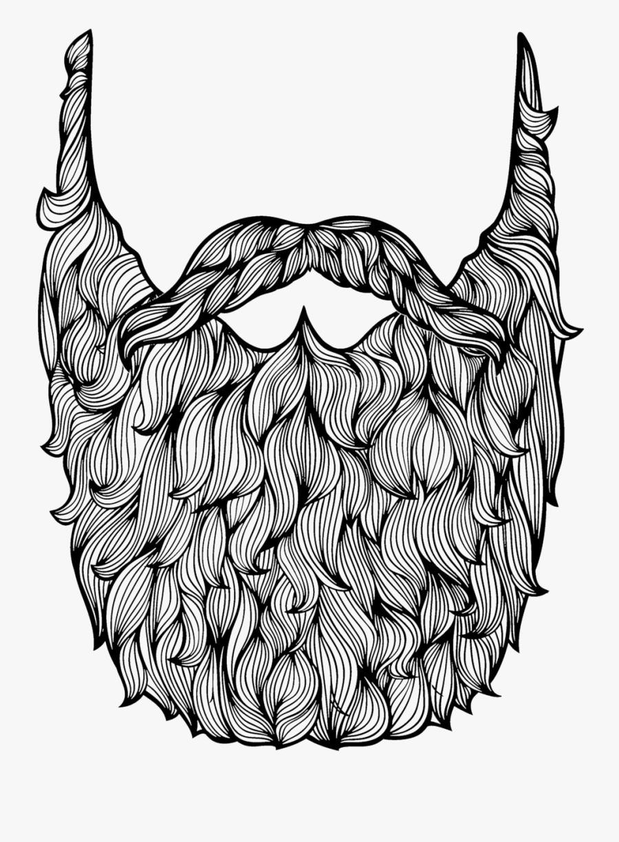 Beard Drawing Picture - Big Data Beard Logo, Transparent Clipart
