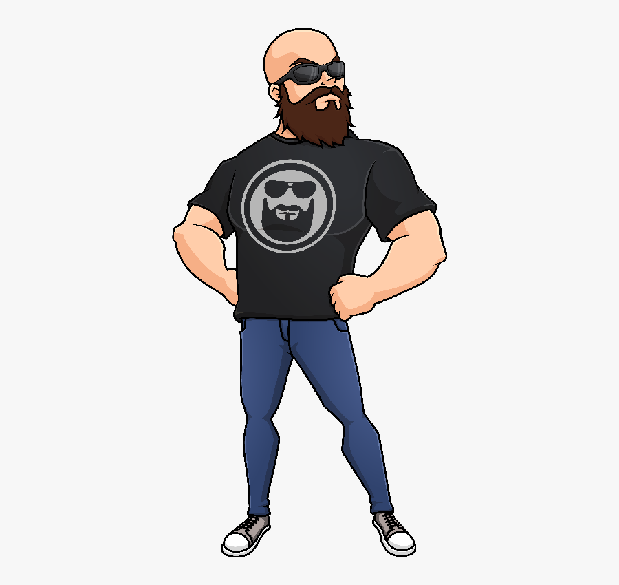 Cartoon Beard Png - Man With A Beard And A Moustache Cartoon, Transparent Clipart