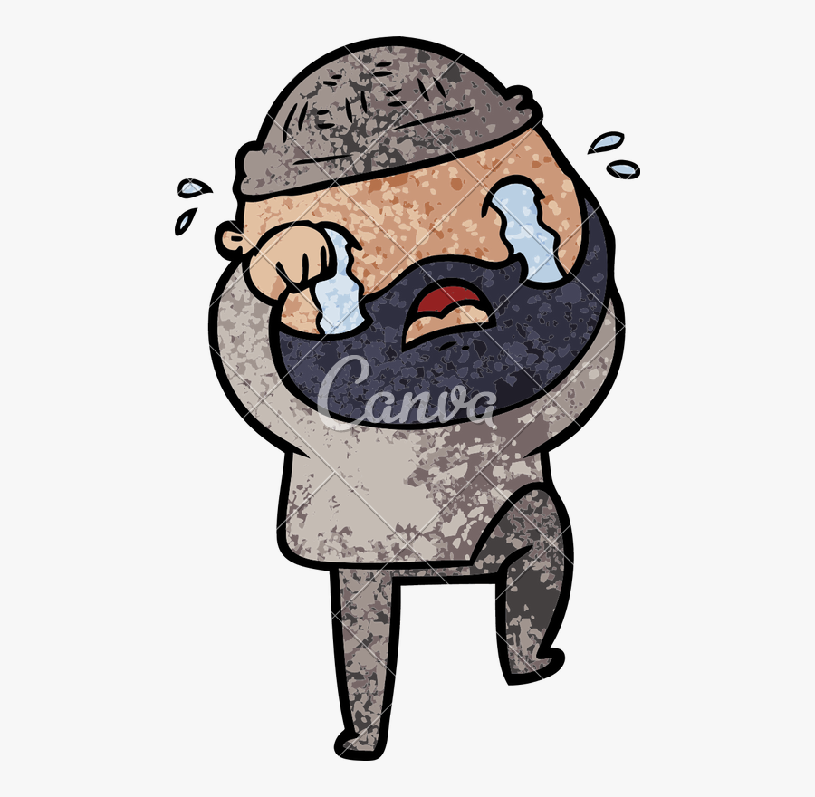 Clip Art Bearded Man Cartoon - Illustration, Transparent Clipart