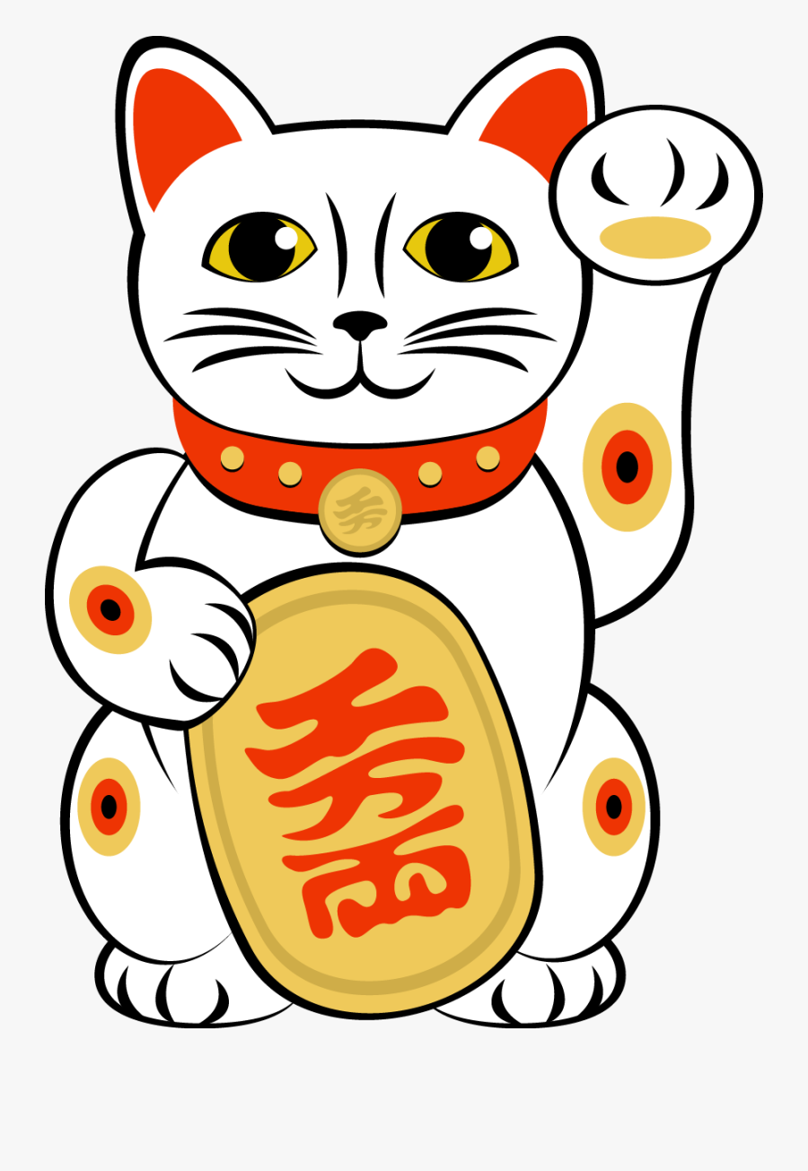 Cat Kitten Maneki Neko Clip Art - Chinese Lucky Cat Cartoon, Transparent Clipart