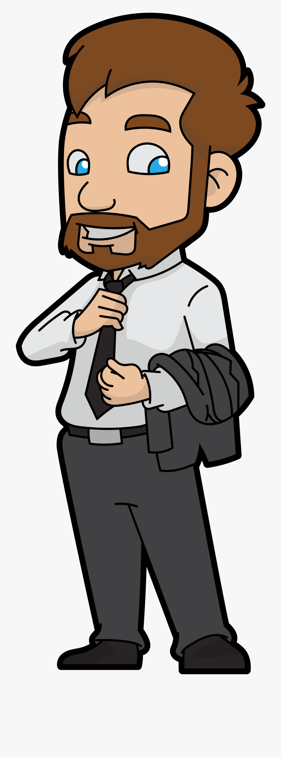 Banner Royalty Free Library Beard Clipart Svg - Business Man Cartoon With Beard, Transparent Clipart