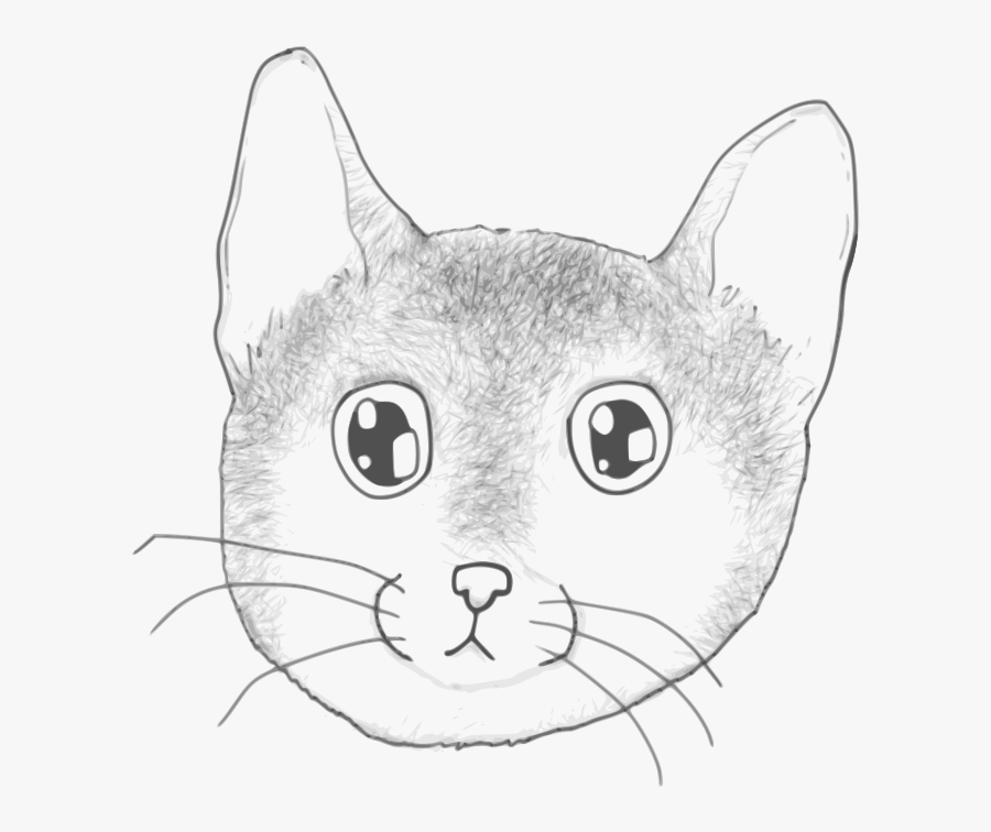 A Stripped Kitten Face - Cat Yawns, Transparent Clipart