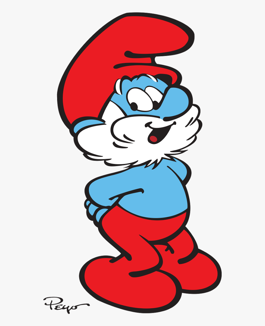 Papa Smurf Png, Transparent Clipart
