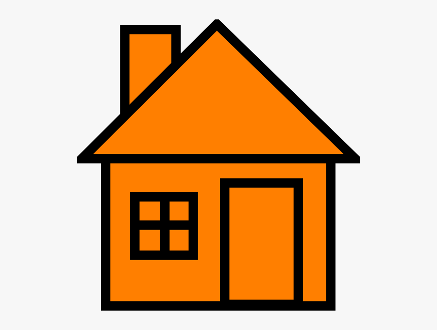 Orange House Cliparts - House Clipart Black And White, Transparent Clipart