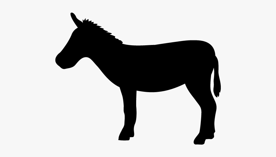 Cute Donkey Logo Silhouette Png, Transparent Clipart