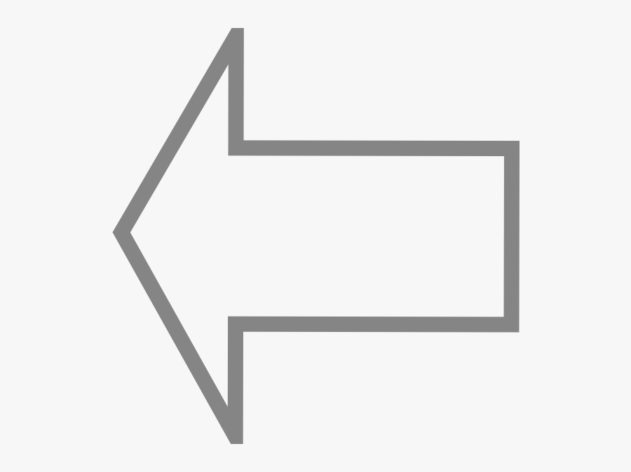 Free Vector Left Outline Arrow Clip Art - White Direction Arrow Png, Transparent Clipart