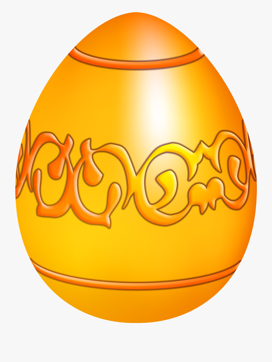 Easter Yellow Decorative Egg Png Clip Art - Inflatable, Transparent Clipart