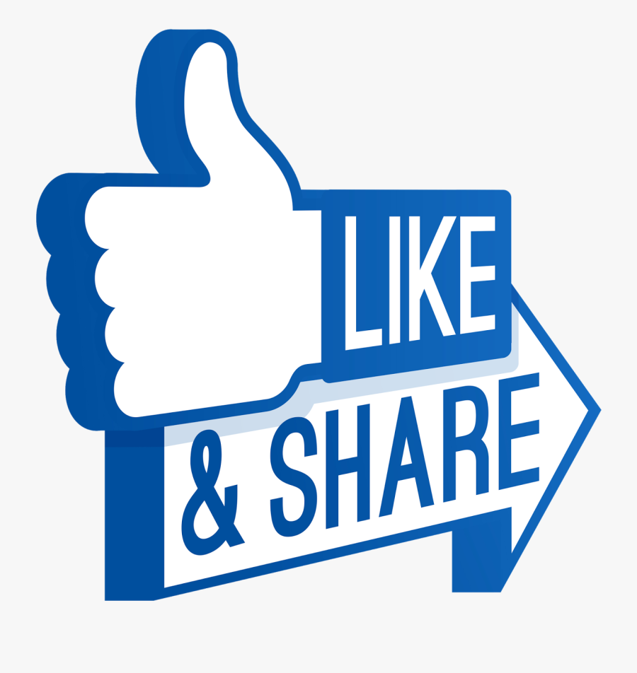 Like And Share On Facebook Clipart Kid - Like And Share Icon Png, Transparent Clipart