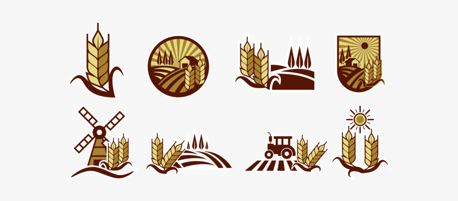 Rice Field Logo, Transparent Clipart