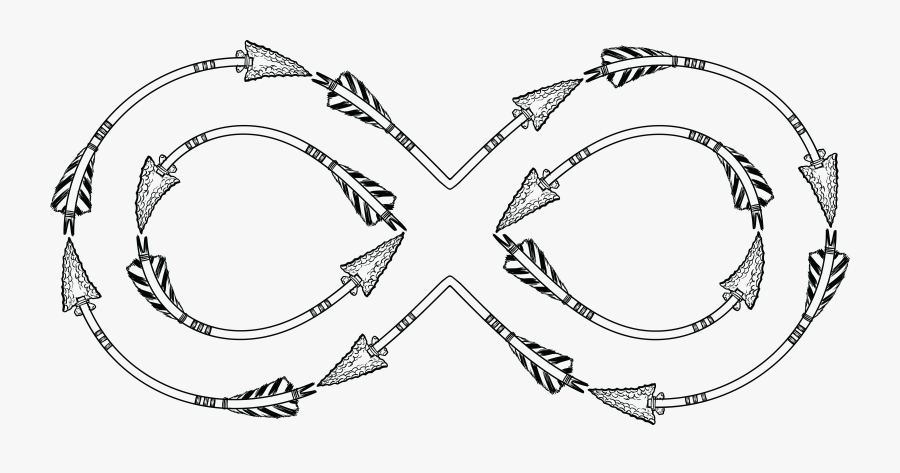 Free Clipart Of A Flint Arrow Infinity Symbol - Infinity Symbol Svg Arrow, Transparent Clipart