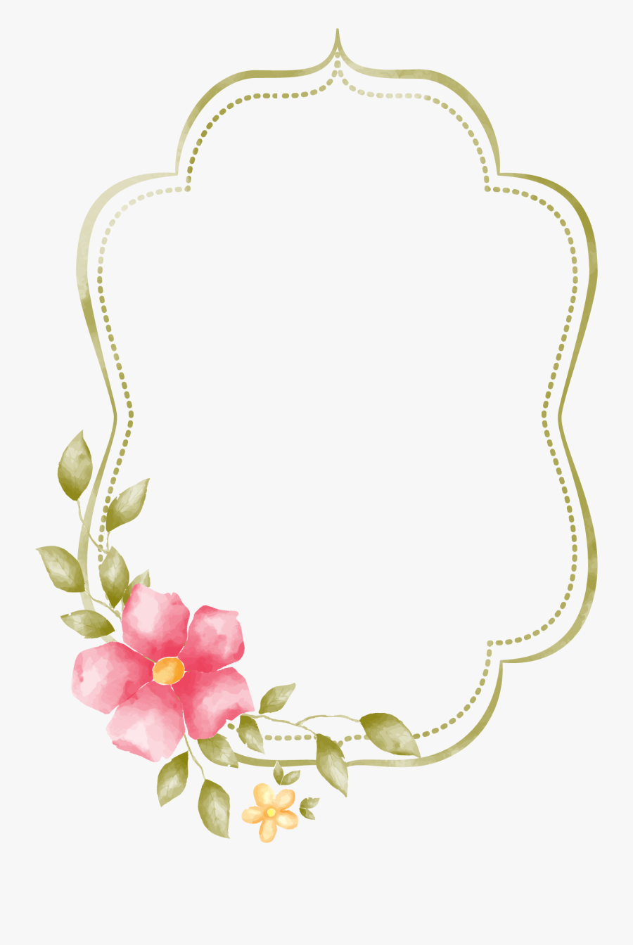 Decorative Clipart Border ~ Frames ~ Illustrations - Transparent Background Floral Borders, Transparent Clipart