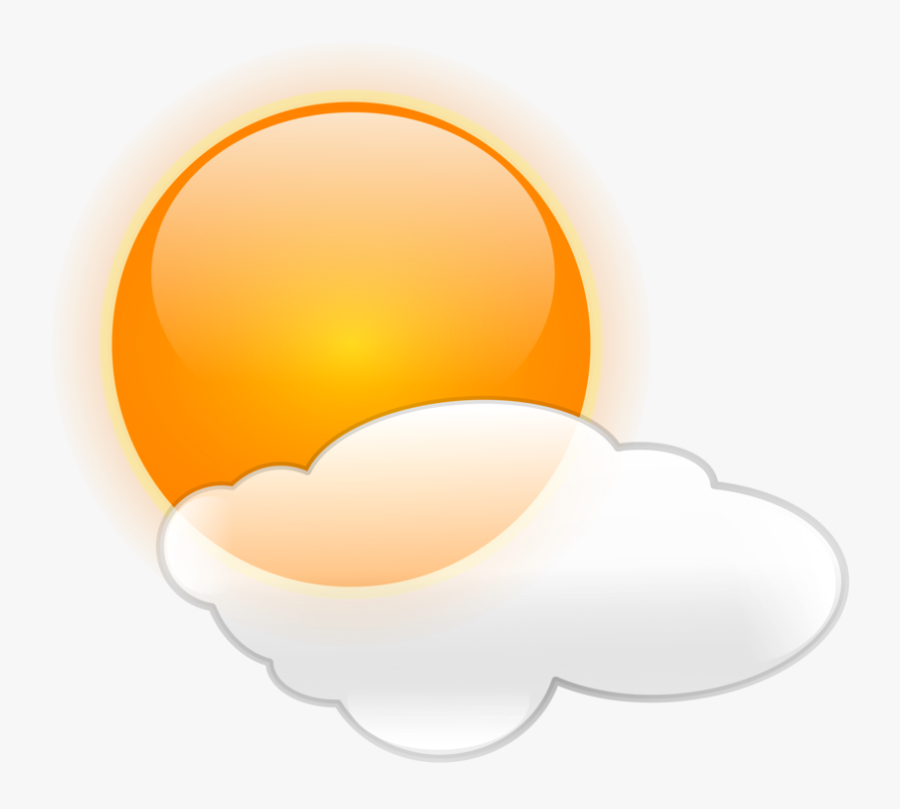 Transparent Cloudy Clipart - Simbolo Sol Con Nubes, Transparent Clipart