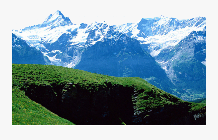 Transparent Mountain Range Clipart Black And White - Bachalpsee, Transparent Clipart