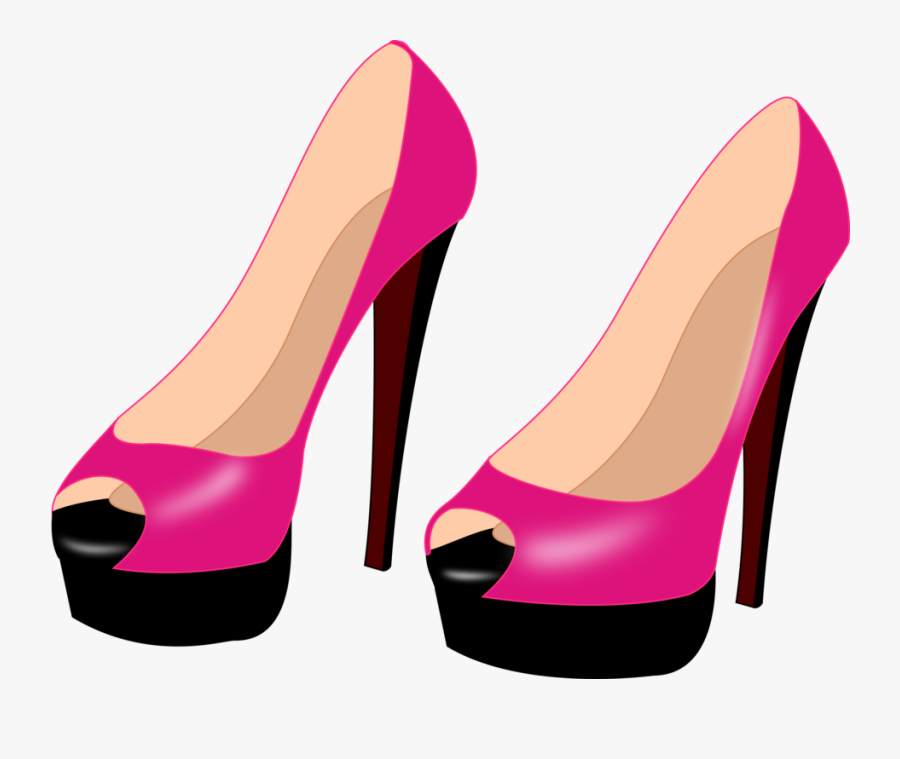 High Heeled Shoe Stiletto Heel Court Shoe Peep Toe - Pink High Heels Clip Art, Transparent Clipart