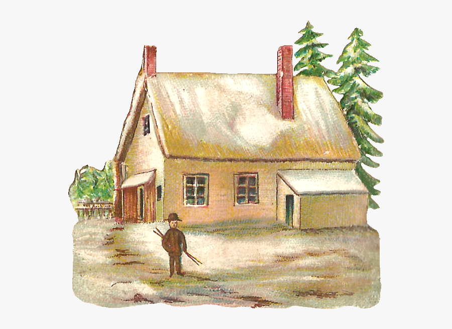 Image Free Stock Antique Images Free Digital - Country House Png, Transparent Clipart