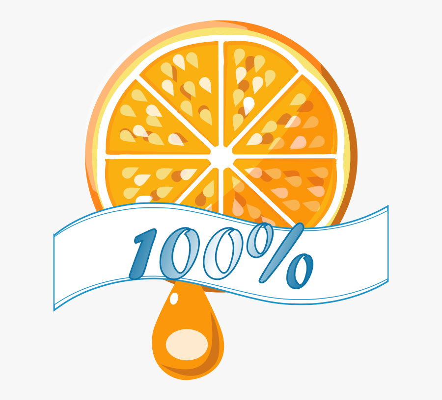 100 Orange Juice Icon, Transparent Clipart