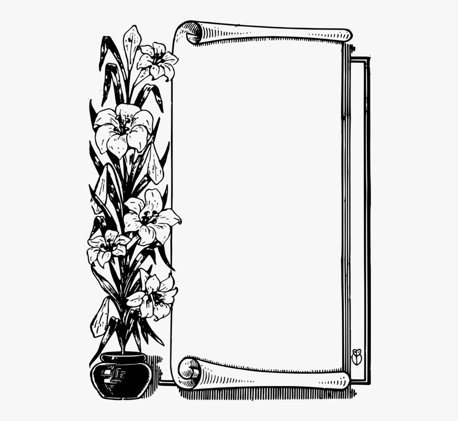 Picture Frame,art,monochrome Photography - Clipart Flower Frames Black And White, Transparent Clipart