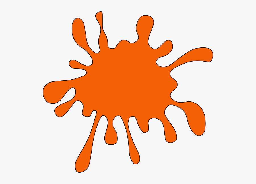 Orange Clip Art At Vector Clip Art Png - Red Paint Splatter Clipart, Transparent Clipart