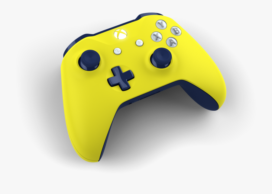 Xbox One Controllers By Jim Vainisi - Blue And Yellow Xbox One Controller, Transparent Clipart