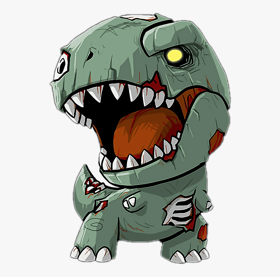 #dino #trex #dinosaur #cyborg #kawaii #freetoedit - T Rex Chibi, Transparent Clipart